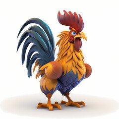 Rooster Illustration. Generative AI