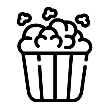 Popcorn Line Icon