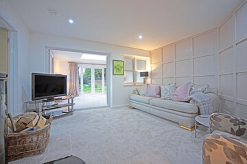 Simple living room interior, Stylish living room interior of modern apartment 