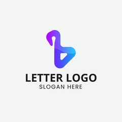 Letter B logo icon design. B logo shape. Usable for business and people logos. B letter logo design template