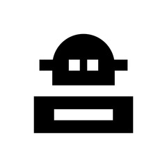 robotic glyph icon