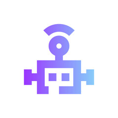 wireless connectivity gradient icon