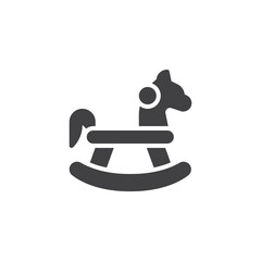 Rocking horse vector icon