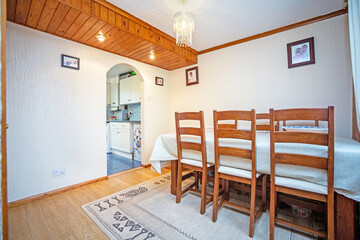 Interior design of modern dining room, Modern dining-room interior