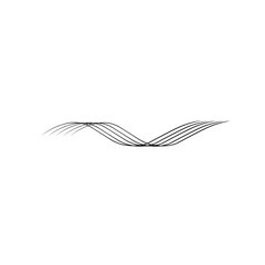 wavy lines vector on white background