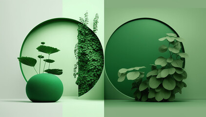 circle glimpse of a landscape