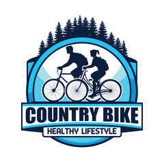 Cycling Logo Design. Country Bike Tour