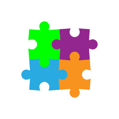 Obraz premium Colorful puzzle pieces 