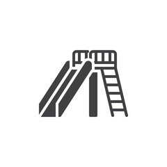 Playground slide vector icon