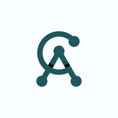 Simple Letter AC Logo Design Template, Simple Ca Logo Design Template, great for all kinds of technology-based businesses