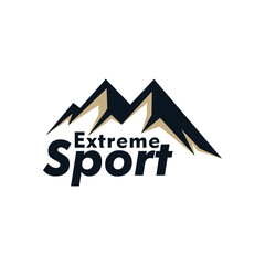 Mountain logo design template for extreme sport and hiking comunity logo identity