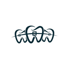 Simple Logo for Dentists, Simple Tooth Logo Icon Design Template