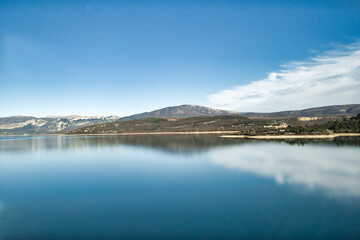 Lake of Sainte-Croix (Lac de Sainte-Croix, Gorges du Verdon) in the Provence-Alpes-Côte d'Azur region, France