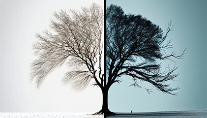 silhouette of a tree