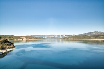 Lake of Sainte-Croix (Lac de Sainte-Croix, Gorges du Verdon) in the Provence-Alpes-Côte d'Azur region, France