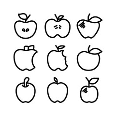 apple icon or logo isolated sign symbol vector illustration - high quality black style vector icons
