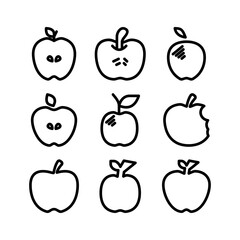 apple icon or logo isolated sign symbol vector illustration - high quality black style vector icons
