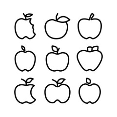 apple icon or logo isolated sign symbol vector illustration - high quality black style vector icons
