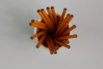 Yellow Pencil Background Concept Photography