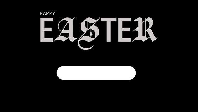 happy easter day wish image with black background and white text box