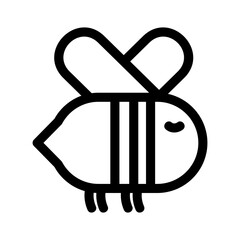 bee icon or logo isolated sign symbol vector illustration - high quality black style vector icons
