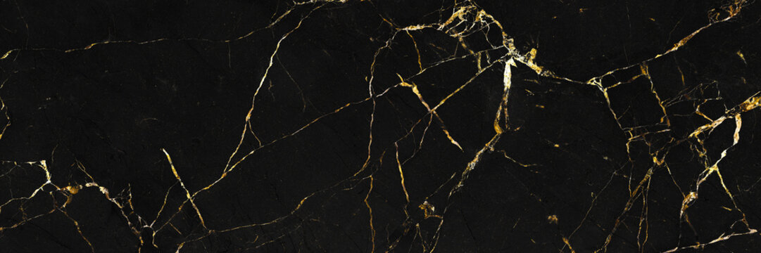 black marble with golden veins ,Black marbel natural pattern for background, abstract black white and gold, black and yellow marble, hi gloss marble stone texture of digital wall tiles design.