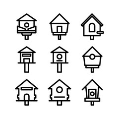 birdhouse icon or logo isolated sign symbol vector illustration - high quality black style vector icons

