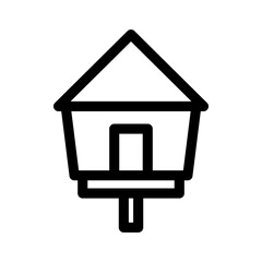 birdhouse icon or logo isolated sign symbol vector illustration - high quality black style vector icons
