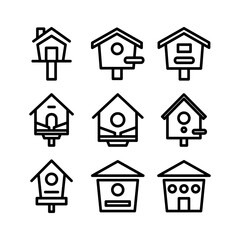 birdhouse icon or logo isolated sign symbol vector illustration - high quality black style vector icons
