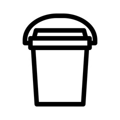 bucket icon or logo isolated sign symbol vector illustration - high quality black style vector icons
