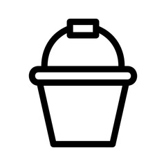 bucket icon or logo isolated sign symbol vector illustration - high quality black style vector icons

