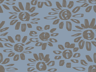 printable seamless pattern with hand drawn floral Abstract floral seamless pattern with trendy textures. Modern abstract design for poster, cover, fabric and other users