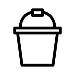 bucket icon or logo isolated sign symbol vector illustration - high quality black style vector icons
