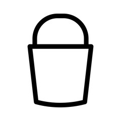 bucket icon or logo isolated sign symbol vector illustration - high quality black style vector icons
