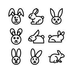 bunny icon or logo isolated sign symbol vector illustration - high quality black style vector icons
