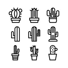 cactus icon or logo isolated sign symbol vector illustration - high quality black style vector icons
