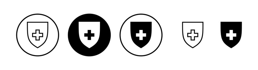 Health insurance icon vector illustration. Insurance document sign and symbol