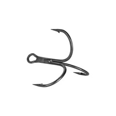 triple fishhook isolated from background