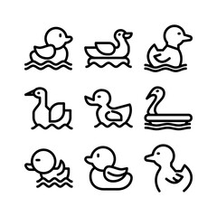 duck icon or logo isolated sign symbol vector illustration - high quality black style vector icons
