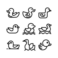 duck icon or logo isolated sign symbol vector illustration - high quality black style vector icons
