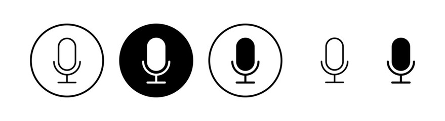 Microphone icon vector illustration. karaoke sign and symbol