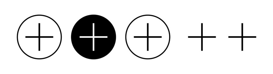 Fototapeta premium Plus Icon vector illustration. Add plus sign and symbol