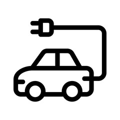 electric car icon or logo isolated sign symbol vector illustration - high quality black style vector icons
