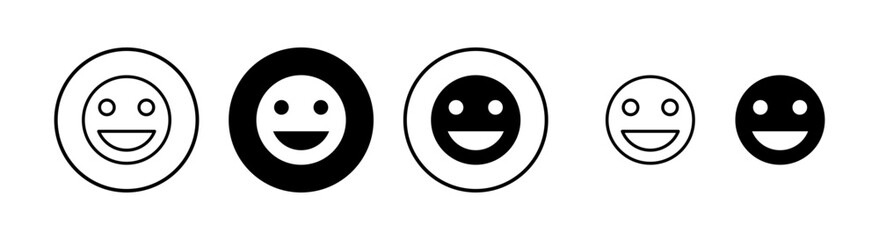 Fototapeta premium smile icon vector illustration. smile emoticon icon. feedback sign and symbol