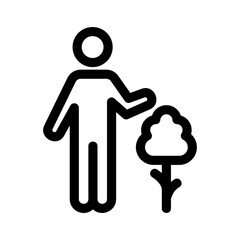 gardener icon or logo isolated sign symbol vector illustration - high quality black style vector icons
