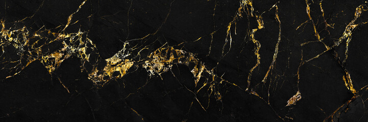 Close up of a black marble background. abstract marbel artificial stone texture with veins and golden glitter, trendy wallpaper. artificial marble stone textures and shiny golden metallic foil.