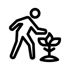 gardener icon or logo isolated sign symbol vector illustration - high quality black style vector icons
