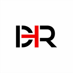 Abstract geometric D , T, R letter logo design.