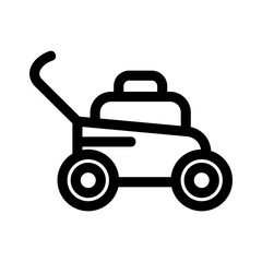 lawn mower icon or logo isolated sign symbol vector illustration - high quality black style vector icons

