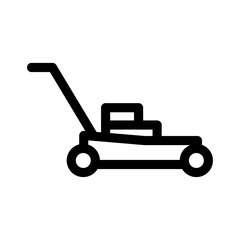 lawn mower icon or logo isolated sign symbol vector illustration - high quality black style vector icons
